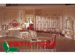 白雪公主出口法国欧式路易十六木复古双人床高档实木雕刻床