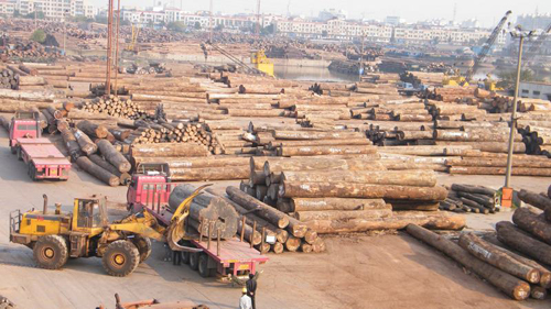 张家港口岸一季度进口木材97万立方米增长9.4%