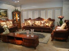 厂家批发中式家具客厅实木沙发布艺组合套装榉木布艺沙发组
