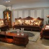 厂家批发中式家具客厅实木沙发布艺组合套装榉木布艺沙发组