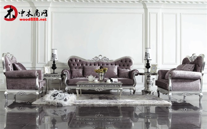 欧式真皮沙发组合  法式家具   欧式实木布艺沙发