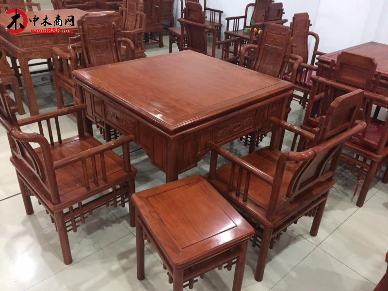 厂家供应红木家具非洲花梨木多功能麻将桌，棋牌桌