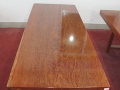 精品巴花大板 整体实木 会议桌 餐桌  鬼脸巴花板