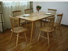 欧式实木餐桌椅组合家用饭桌长方形松木百搭桌子定制