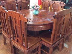 精品缅甸花梨餐桌 大红酸枝餐桌 各种花色 款式餐桌批发