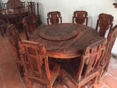 精品缅甸花梨餐桌 大红酸枝餐桌 各种花色 款式餐桌批发图3