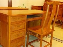 凭祥市匠心居红木家具店非洲 缅甸花梨木办公桌 实木电脑桌 书桌