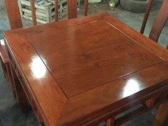 凭祥市匠心居红木家具店 缅甸花梨木八仙桌 实木明式古典餐桌饭桌棋牌方桌椅图2