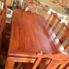 缅甸花梨方餐台 带椅子七件套 凭祥市匠心居红木家具店
