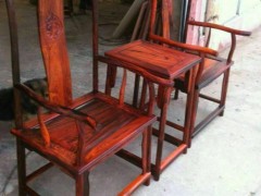 老挝大红酸枝精品 官帽椅 三件套全独板 凭祥市匠心居红木家具店