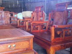 缅甸花梨 山水沙发十件套 除大茶几面板两拼 其余全独板 凭祥市匠心居红木家具店图3