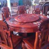 缅甸花梨 象头餐台 1.38米 配八把椅子 凭祥市匠心居红木家具店
