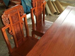 缅甸花梨象头餐台 全独板无拼补无白皮好货 凭祥市匠心居红木家具店图2