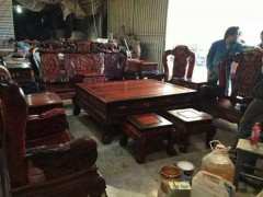 老挝大红酸枝孔雀沙发 13件套！凭祥市匠心居红木家具店