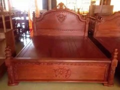 精品缅甸花梨红木床 各种尺寸 规格 均可定做 品质保证图2