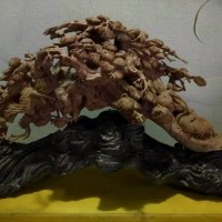 新品(松鹤延年)44*17*24 非常漂亮_檀香工艺品