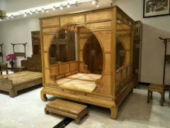 福建金丝楠木古典家具架子床两件套一手货源简约大气可定制加工