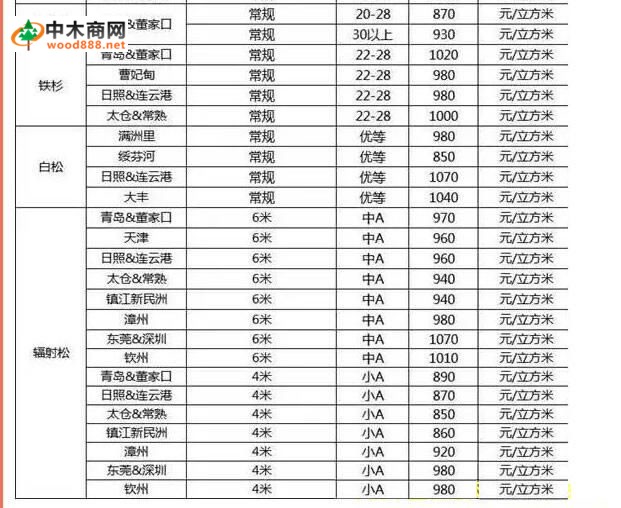 重庆木材市场4米辐射松货源紧张 成品木方暴涨70元