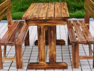 防腐木桌椅与炭化木桌椅的区别