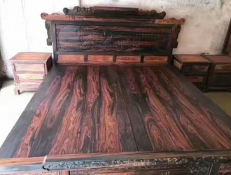 精品红木酸枝财源滚滚双人床1800*2000