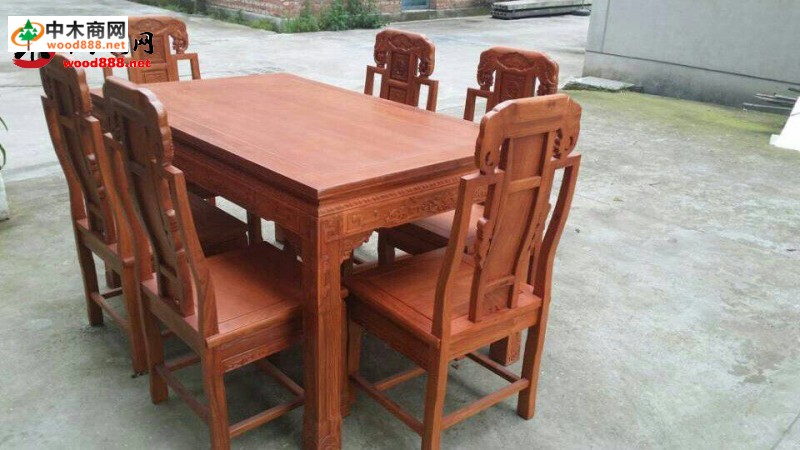精品缅甸花梨木长方形餐桌各种花色款式长方形餐桌批发供应