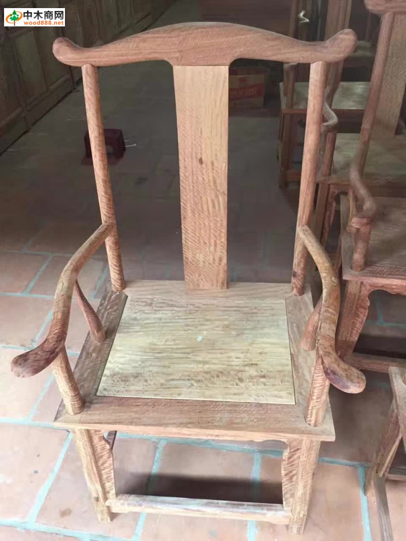 缅甸花梨写字台,官帽椅
