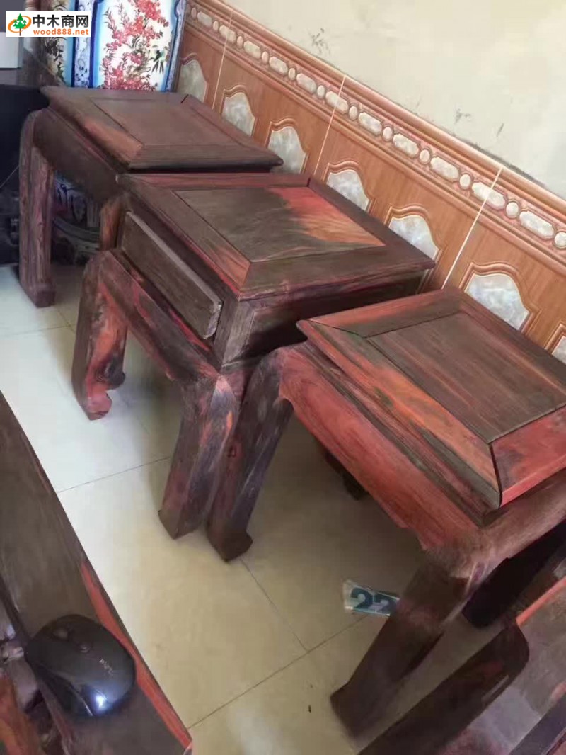大红酸枝如意沙发十件套 大红酸枝如意沙发十件套