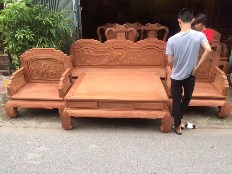 缅甸花梨实木沙发