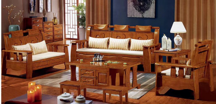 中式古典布艺沙发