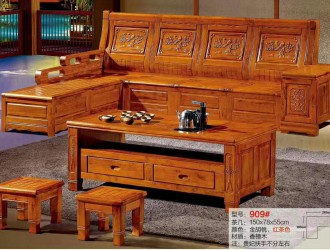 新中式黑胡桃木沙发 让你家客厅更加奢华大方 开阔没有局促感