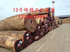 张家港一手货源供应非精品洲红花梨原木 刚果加蓬红花梨原木图3