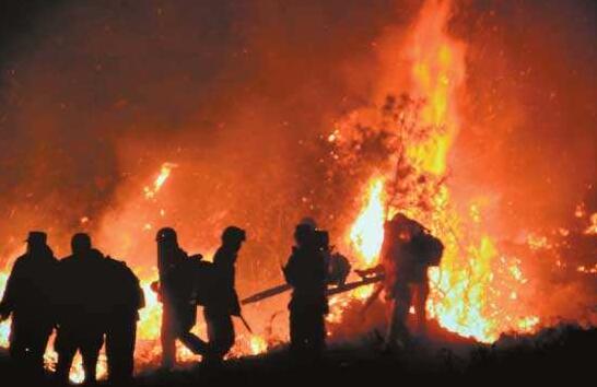 山西省平顺县发生森林火灾 2700余人扑救成功
