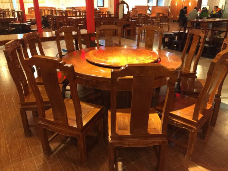 红木园桌椅