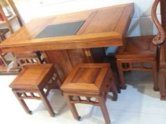 缅甸花梨精品茶桌六件套,纳善红木家具图1
