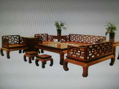 缅甸花梨精品沙发十件套,纳善红木家具