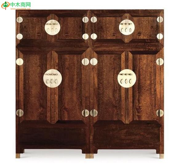 金丝楠木四平顶柜 （一对）