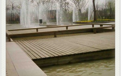湖南景区公园亲水平台 水边人行道   游泳池边地板
