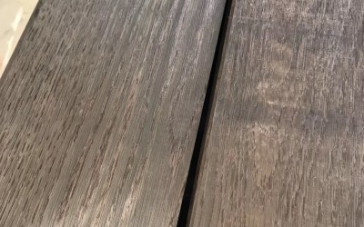烟熏碳化白橡地板木皮图片