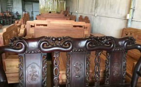 老挝大红酸枝锦绣沙发113_伟美红木家具_中木商网图3
