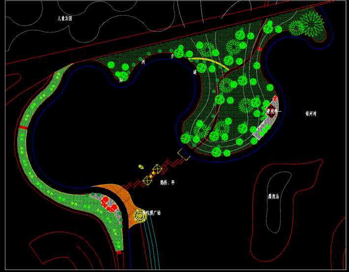 大连银河湾生态旅游园全套景观CAD施工图（0309武汉长江）园建+绿化