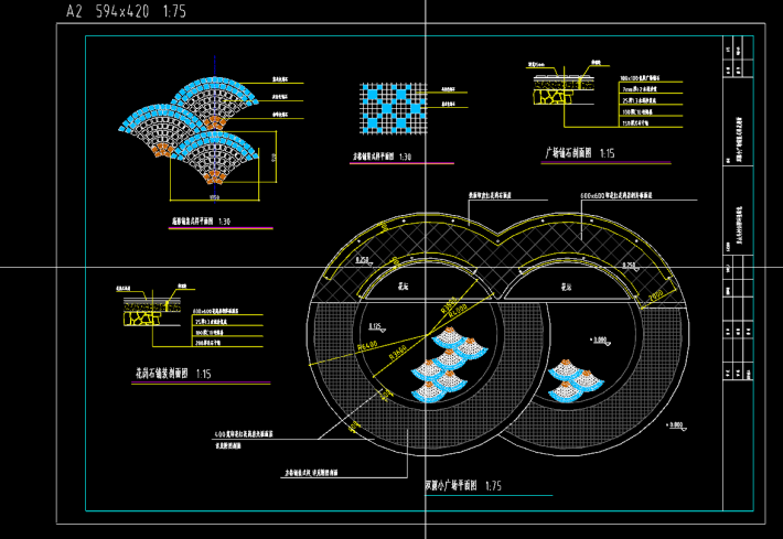 东山头村小游园全套景观CAD施工图（0204）园建+绿化