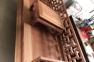 大果紫檀家具(缅花)客厅红木曲尺罗汉床两件套图片