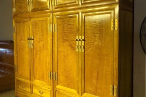 金丝楠木衣柜,顶箱柜,家具收纳柜四川大叶帧楠238*238*60图2