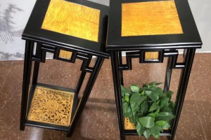 金丝楠木花架,金丝楠木花几,黑檀木,大叶帧楠品牌图3