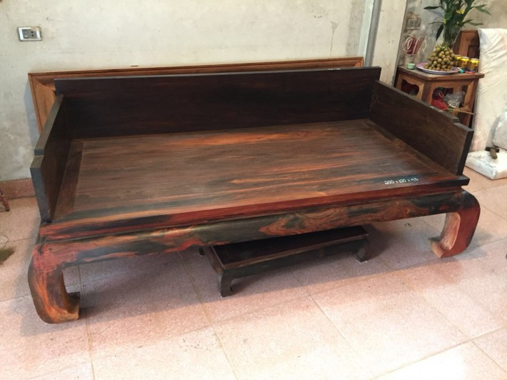 老挝大红酸枝曲尺罗汉床三件套_中式红木古典家具罗汉榻实木沙发床组合睡榻产品