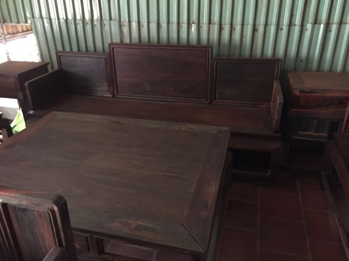老挝大红酸枝五屏宝座沙发