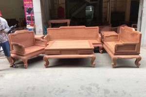 红木沙发缅甸花梨木沙发大果紫檀素面宝座沙发缅花客厅组合中式沙发六件套产品