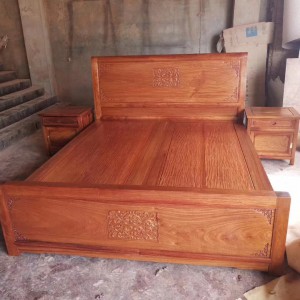 缅甸黄花梨红木家具明清古典缅甸花梨实木大床1.8米双人床 缅花红木床品牌