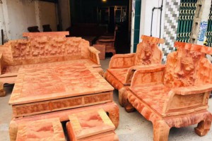 缅甸黄花梨大果紫檀八宝沙发十件套,特殊火焰纹厂家