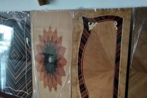 陕西木皮回字拼花板、木门艺术拼花饰面板图2